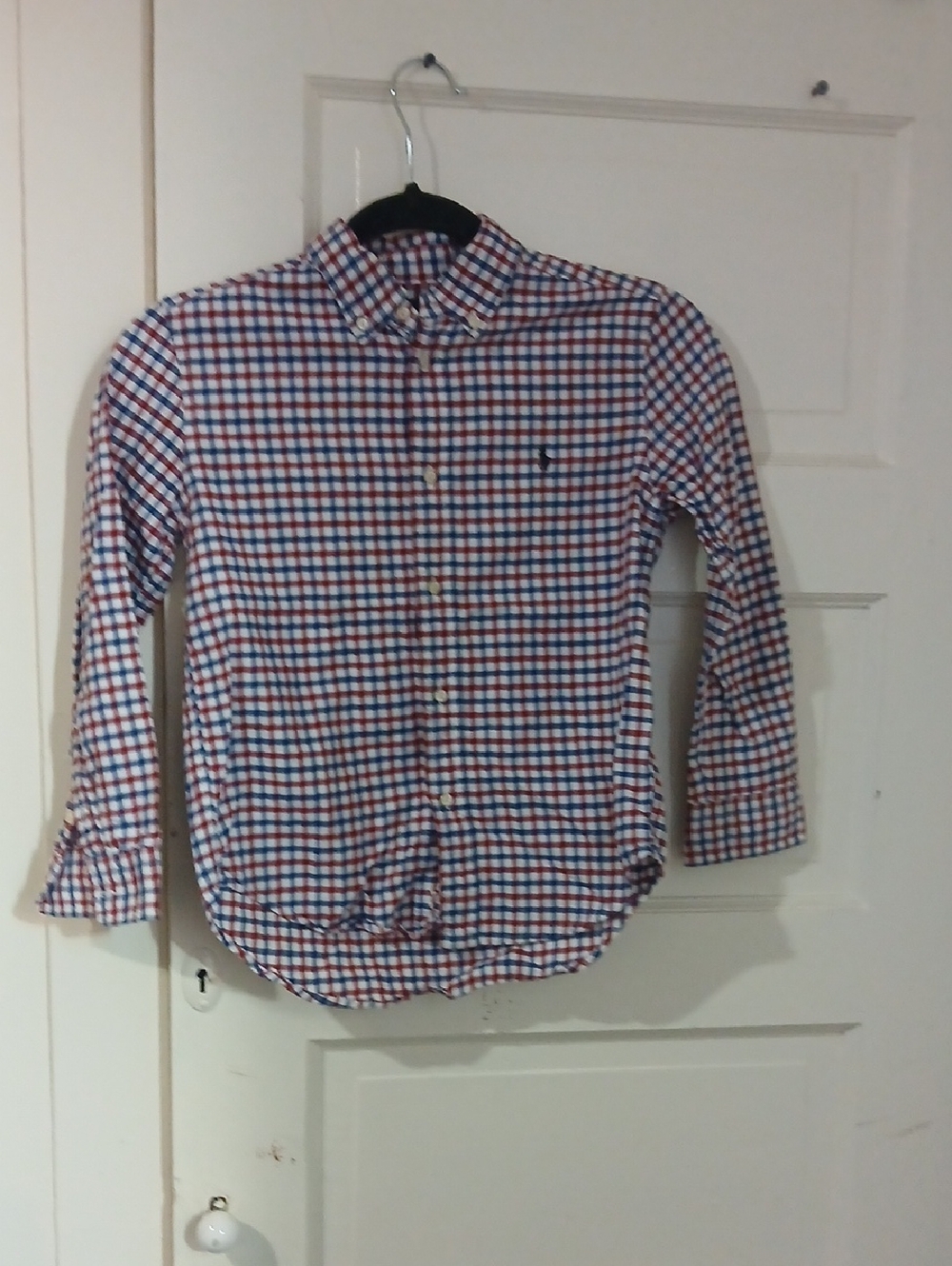 Ralph Lauren Boys Red & Blue Check Button-Down Shirt